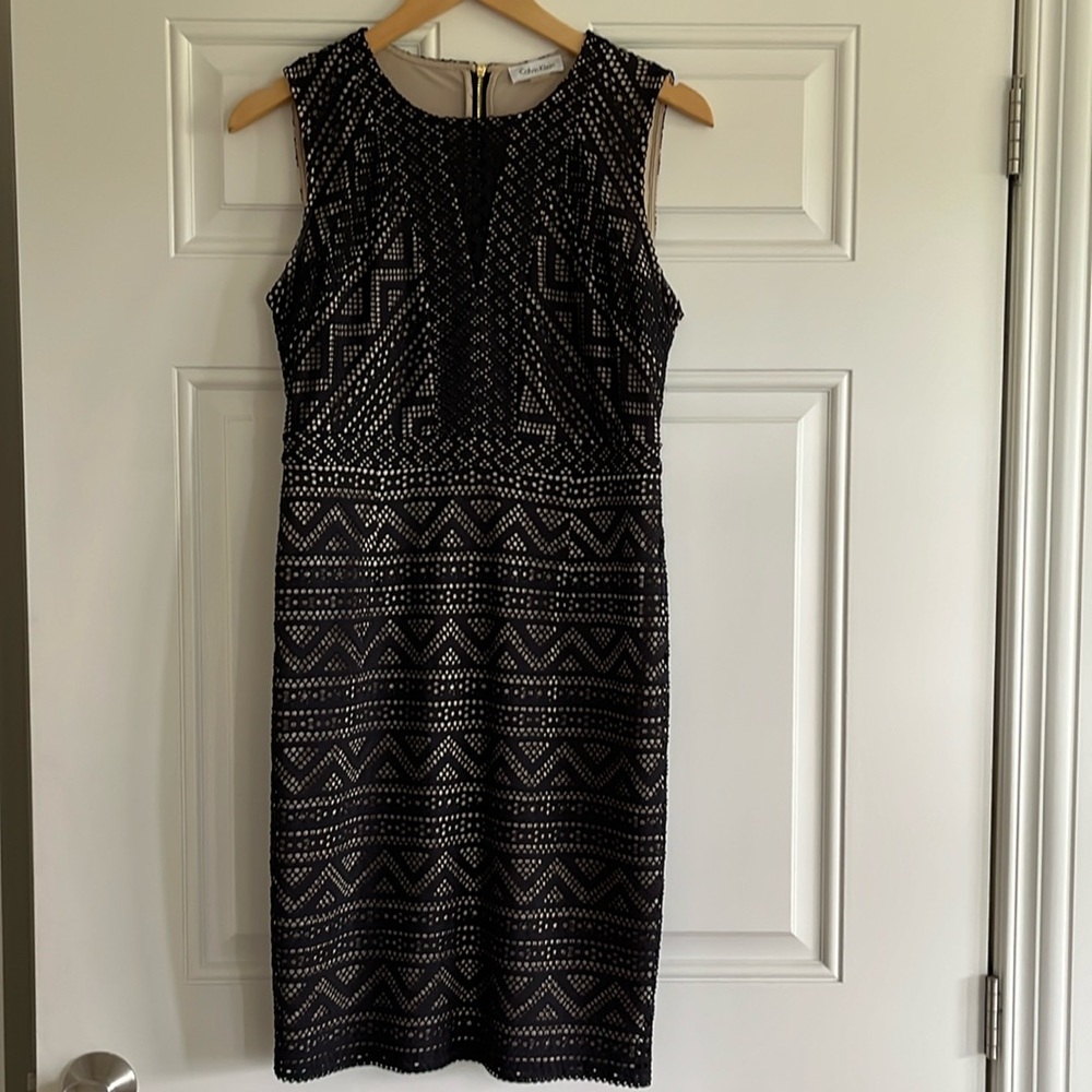 Calvin Klein Black Lace Dress Size 6